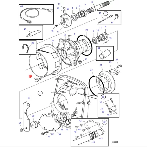 FLÄNSSKRUV VOLVO PENTA 984816