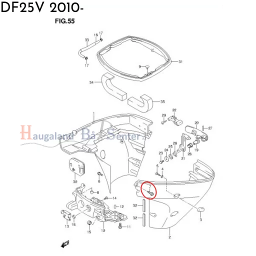 SCREW (6X35) -SUZUKI MARINE