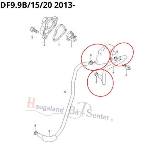 CLIP,WATER -SUZUKI MARINE