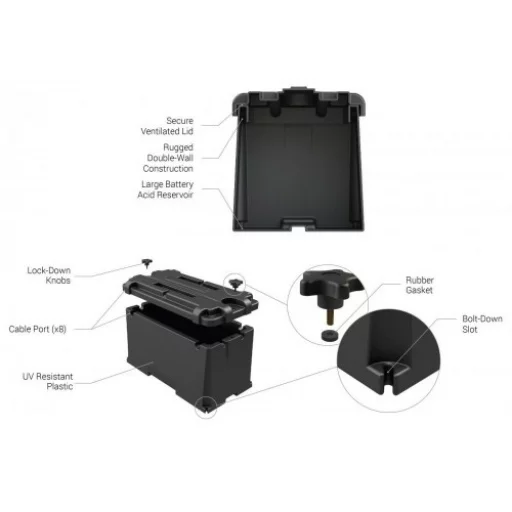 Batterikasse 538x243x281mm (innvendig)