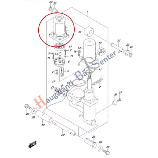 TILT MOTOR ASSY,PTT DF40/50/60 -SUZUKI MARINE
