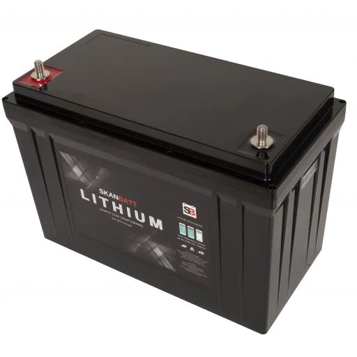 SKANBATT Bluetooth Lithium Batteri 12V 125AH 150A BMS - 8års garanti