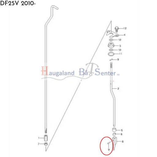 PIN SUZUKI SPRING PIN (2.5X12) -SUZUKI MARINE