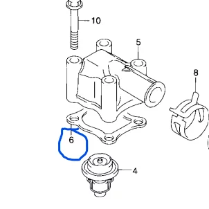 GASKET, THERM COVER DF25/30 DF25V/40/50 -SUZUKI MARINE