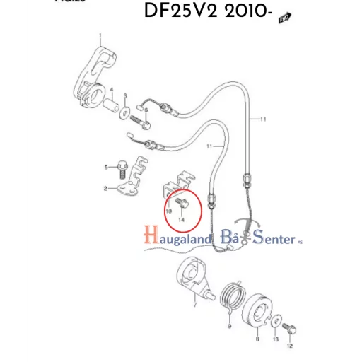 BOLT W/ELECTRIC STARTER -Suzuki Marine