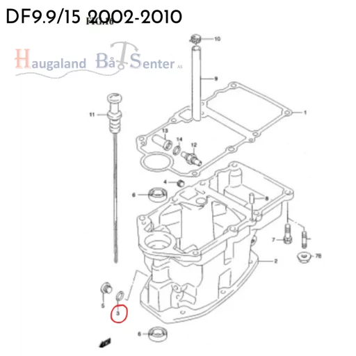 GASKET (12X17,0X1,0) -SUZUKI MARINE