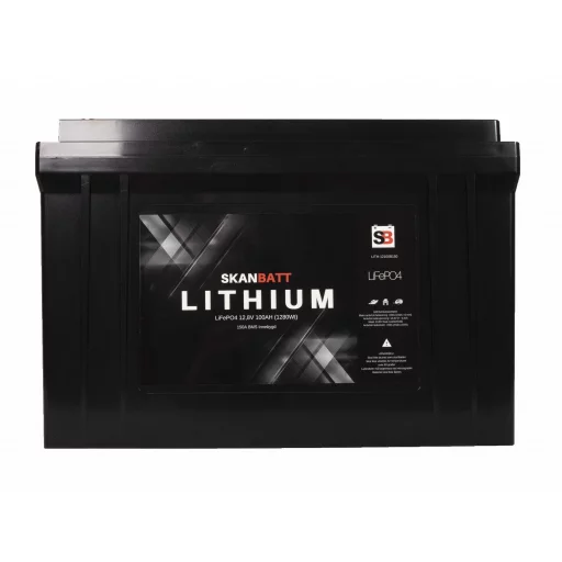 SKANBATT Lithium Batteri 12V 100AH 150A BMS
