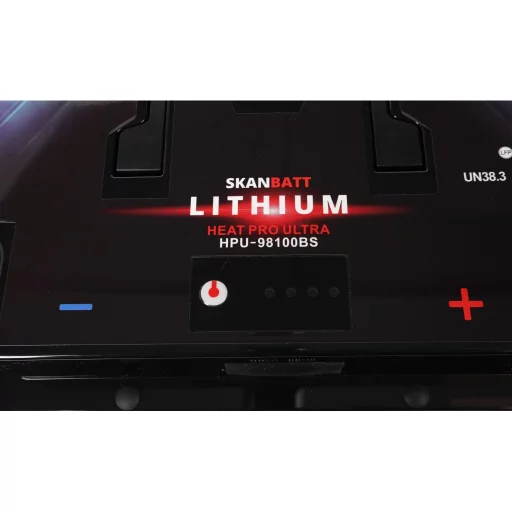 SKANBATT Lithium HEAT PRO 'Ultra' 12V 98AH - CAN Bus - 300A (<3s) - 8 års garanti - BOBILBATTERIET