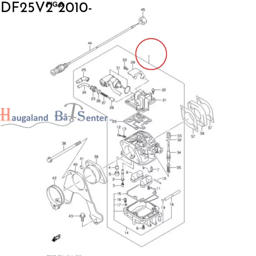CARBURETOR ASSY / FORGASSER DF25/K6- W/ELECTRIC STARTER -Suzuki Marine