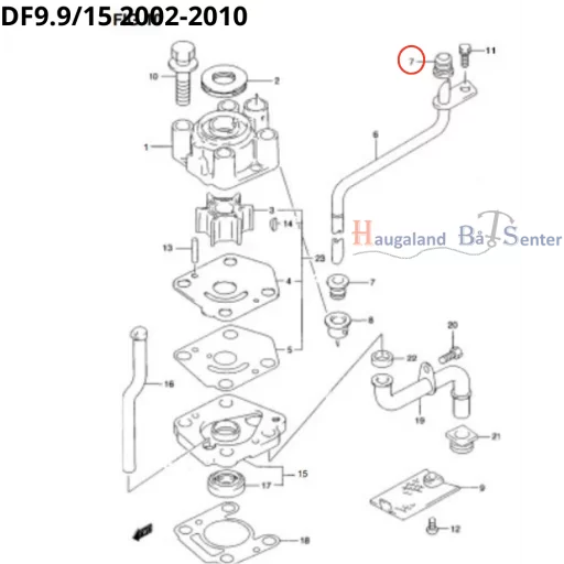 GROMMET,WATER TUBE -SUZUKI MARINE