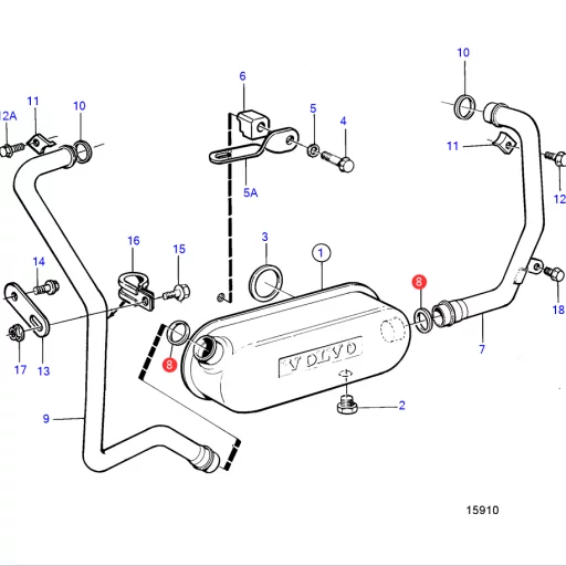 TETNINGSRING VOLVO PENTA 1543579