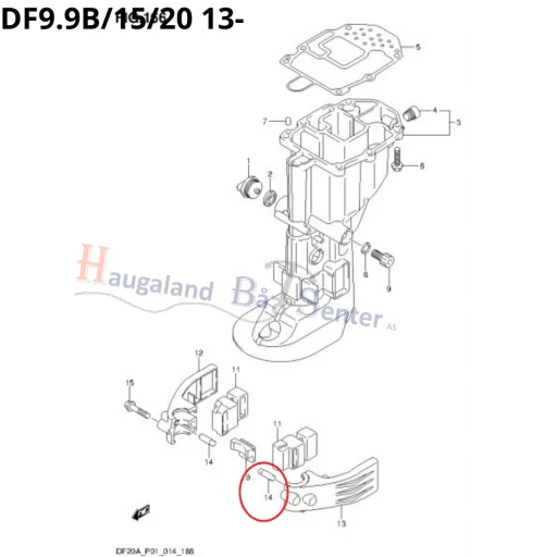 PIN,LOWER MOUNT COVER KNOCK -SUZUKI MARINE