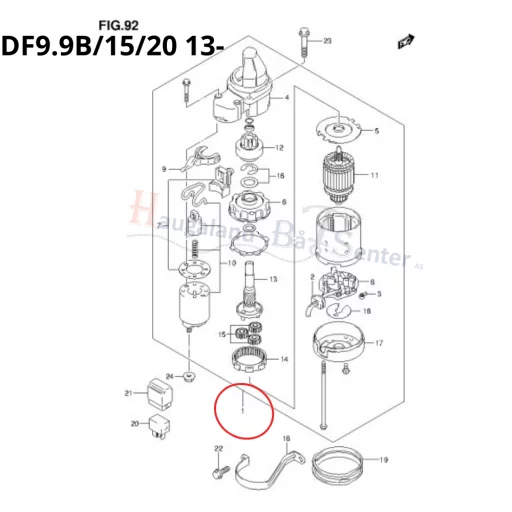 MOTOR ASSY,STARTING -SUZUKI MARINE