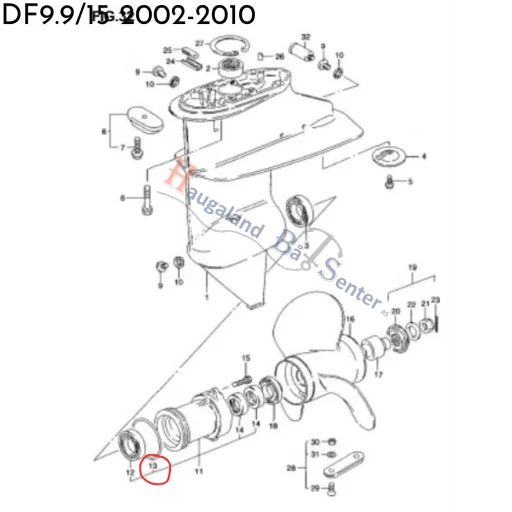 O RING PROP.SHAFT HOUSING -SUZUKI MARINE