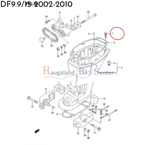 BOLT 8 X 30 09117-08047 -Suzuki Marine