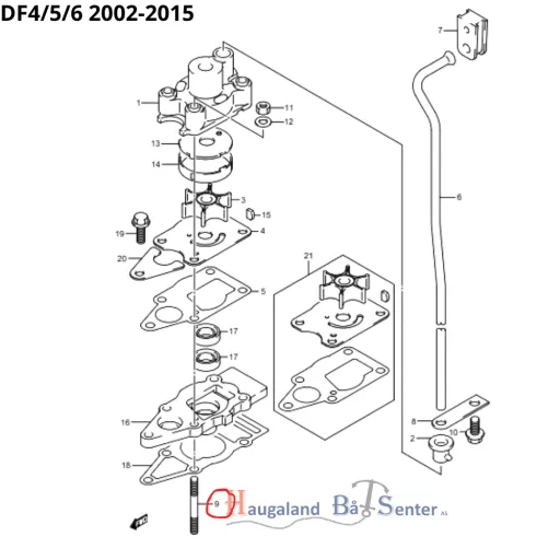 STUD BOLT 6X52 -SUZUKI MARINE