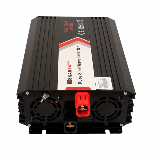 SKANBATT Inverter 12V 2000W  Ren Sinus m/Trådløs Fjernkontroll