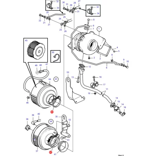 SLANGKLAMMA VOLVO PENTA 995045 Erstatt: 943481