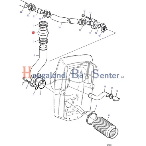 EKSOSSLANGE Volvo penta 860396