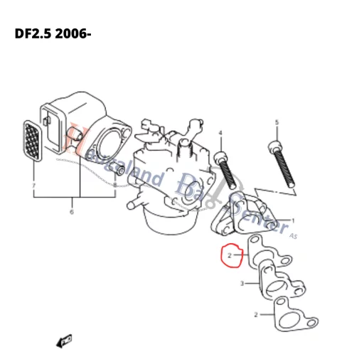 GASKET,INTAKE PIPE -SUZUKI MARINE