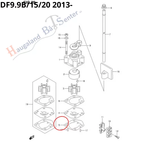GASKET,PUMP CASE PANELDF8/9.9A  -SUZUKI MARINE