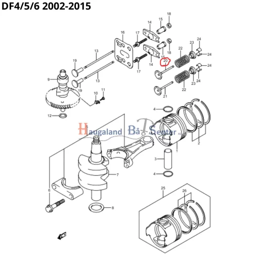 VALVE -SUZUKI MARINE 12911-91J02
