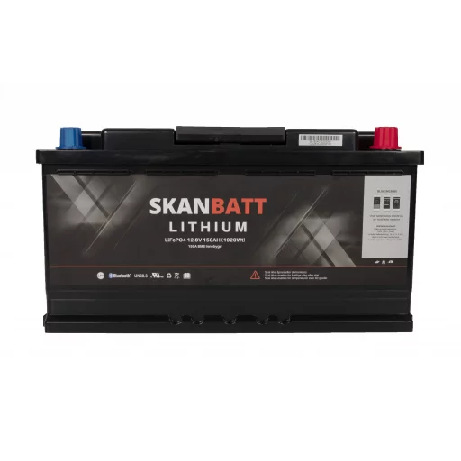 SKANBATT V.2 Bluetooth Lithium Batteri 12V 150AH 150A BMS - Bobil
