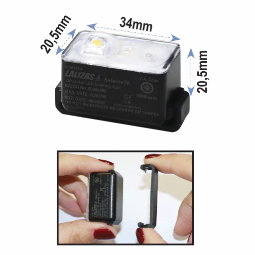 Lalizas Safelite LED-lys til redningsvest