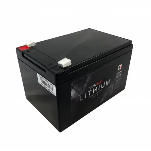 SKANBATT Bluetooth Lithium Batteri 12V 12AH 30A BMS (serie)