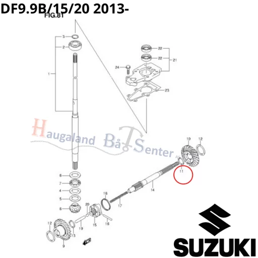 WASHER PROP SHAFT 2,1 SUZUKI MARINE