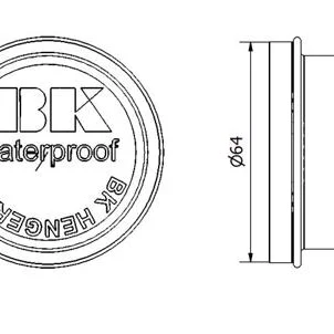 Navkopp Knott 64mm waterproof BK HENGEREN