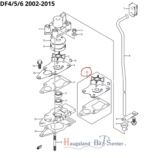 KIT, WATER PUMP REPAIR DF4&5 -SUZUKI MARINE