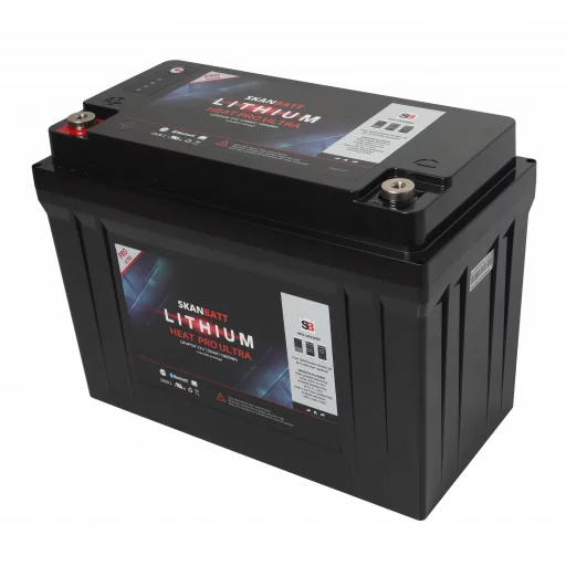 SKANBATT Lithium HEAT PRO 'Ultra' 12V 120AH - CAN Bus - 300A (3s) - 8 års garanti