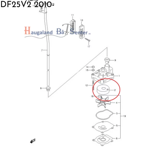 SLEEVE,WATER PUMP DF25/K6- SUZUKI MARINE
