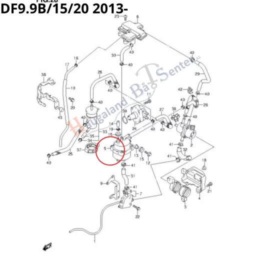 SEPARATOR,FUEL VAPOR DF15/K13 -SUZUKI MARINE