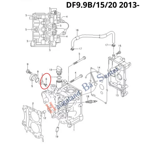 BOLT 6X14 PROTECTION DF25V/DF40&50/06- Suzuki Marine