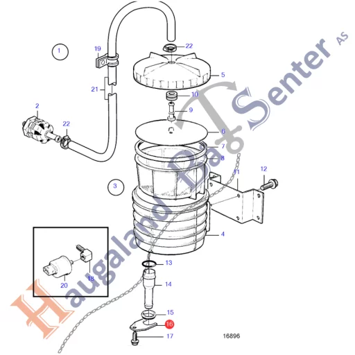 RETAINER / HOLDER VOLVO PENTA 21212198