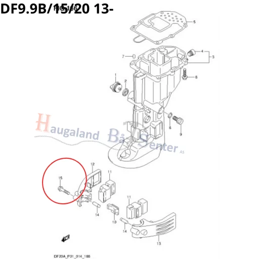 BOLT,8X40                      Suzuki Marine