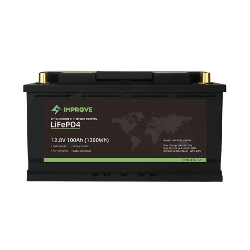 IMPROVE Lithium Batteri 12V 100Ah (LiFePO4) BMS 100A - BOBIL