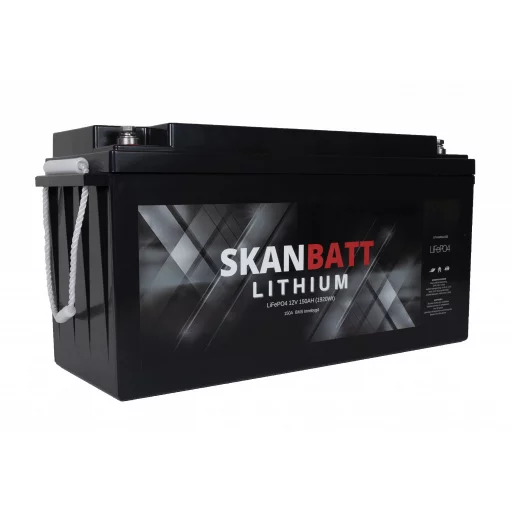 SKANBATT Lithium Batteri 12V 150AH 150A BMS - Standard