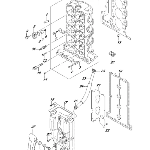 CYLINDER HEAD SET,STBD (DF90A) TOPPLOKK 12000-87868 SUZUKI