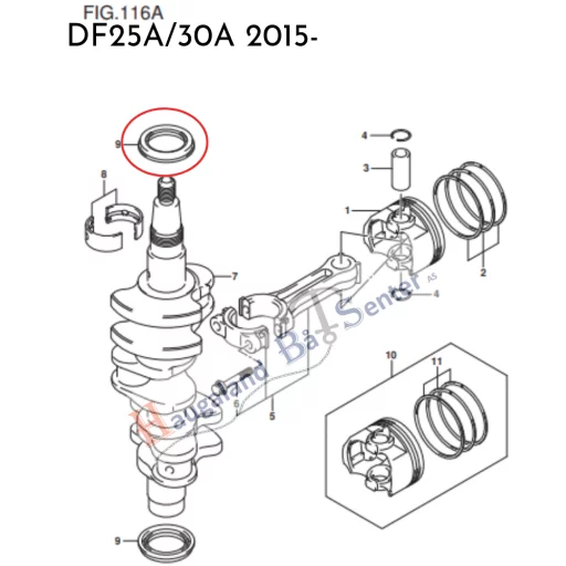 SEAL OIL (32X44X6.5) -SUZUKI MARINE
