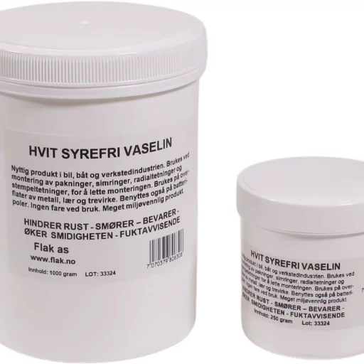 Vaselin Hvit Syrefri 250 g