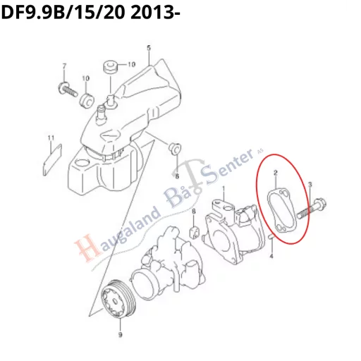 GASKET,INLET DF15/K13 SUZUKI MARINE