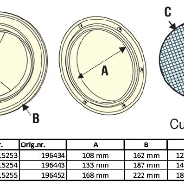 Inspeksjonsluke Top line, liten, hvit