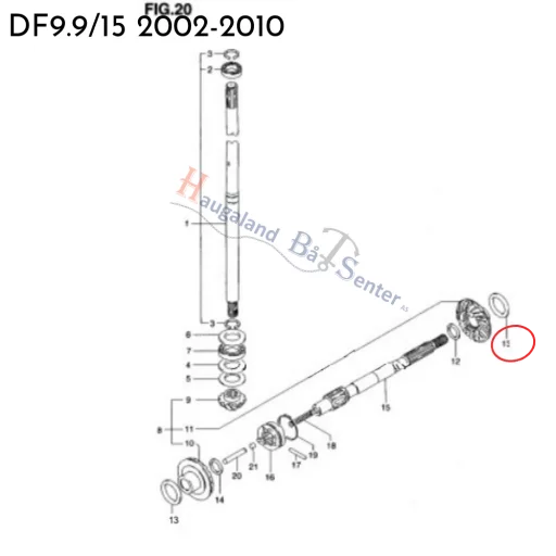 WASHER PROP SHAFT 1,5 SUZUKI MARINE