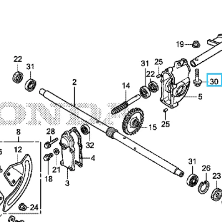 BOLT, FLANGE, 8X35 UTKASTER HONDA