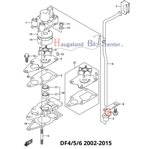 BOLT,PROP SFT BRG HSG(L16) -Suzuki Marine 09116-06225
