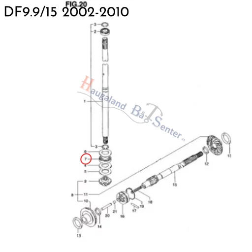 BEARING ROLLER PINION -Suzuki Marine