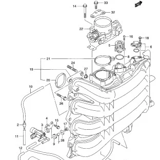 VALVE, VACUUM DF225-250 -SUZUKI MARINE
